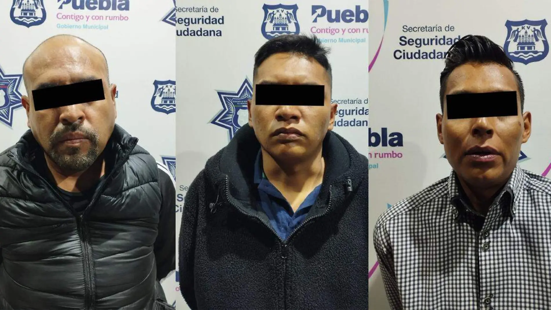 Operativo policial en Puebla culmina con la captura de tres sospechosos de múltiples delitos.